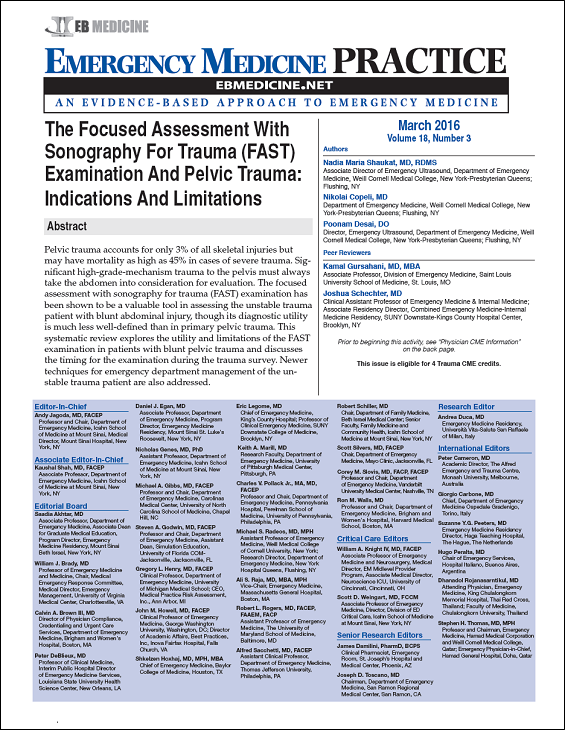 The Focused Assessment With Sonography For Trauma (FAST) Examination