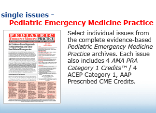Pediatric Emergency Medicine Practice single issues