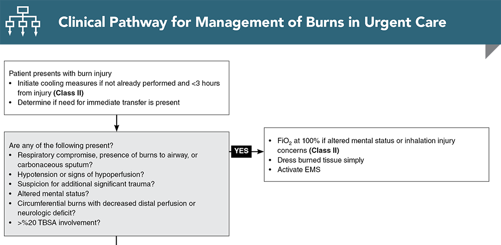 Clinical Pathway for Management of Burns in Urgent Care