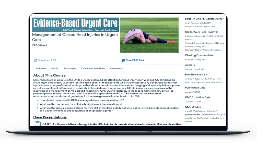 Evidence-Based Urgent Care