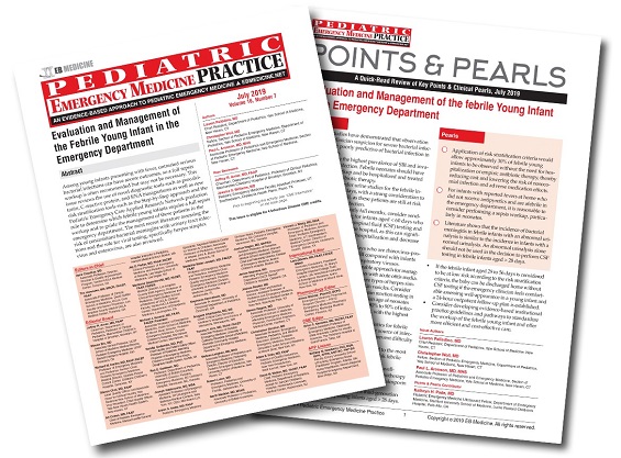 Evaluation and Management of the Febrile Young Infant in the Emergency Department