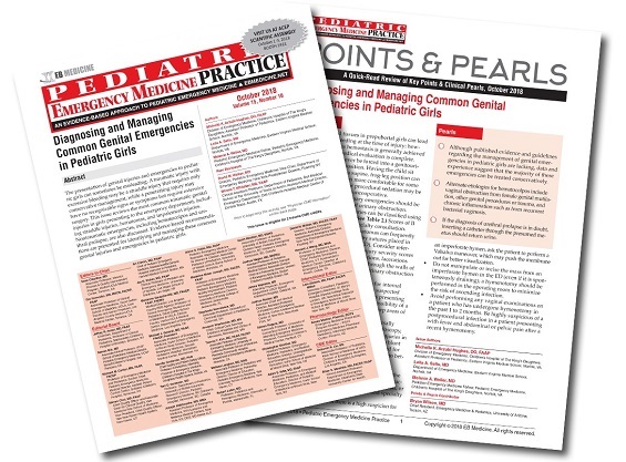 Diagnosing and Managing Common Genital Emergencies in Pediatric Girls