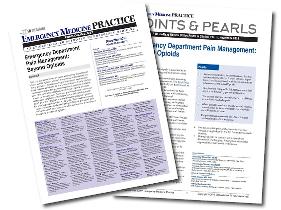 Emergency Department Pain Management: Beyond Opioids