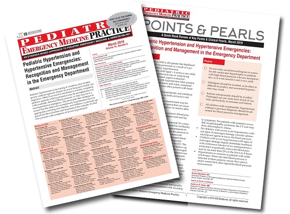 Pediatric Hypertension and Hypertensive Emergencies: Recognition and Management in the Emergency Department