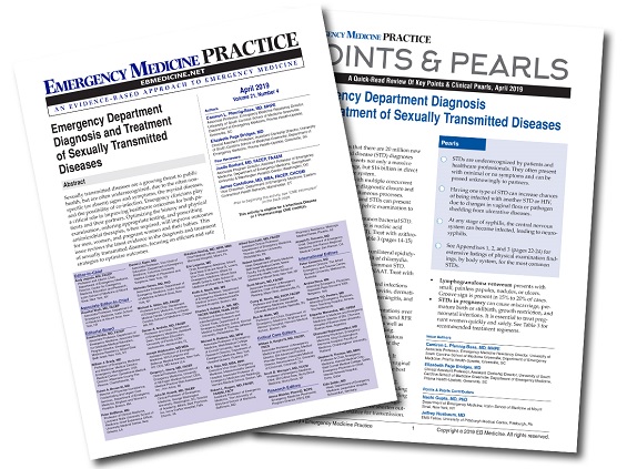 Emergency Department Diagnosis and Treatment of Sexually Transmitted Diseases