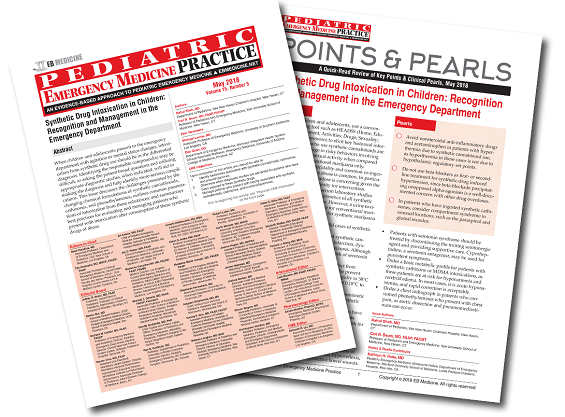 Synthetic Drug Intoxication in Children: Recognition and Management in the Emergency Department