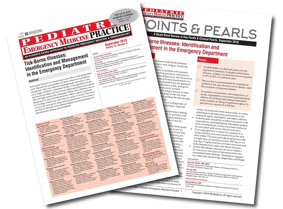 Tick-Borne Illnesses: Identification and Management in the Emergency Department